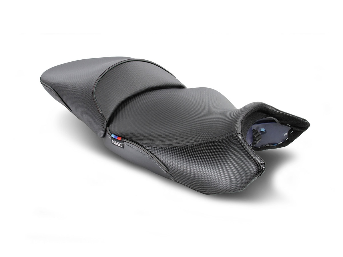 Sargent World Sport Aftermarket Motorcycle Seat for the 2023+ BMW R 1300 GS with DTX/GZ and Black Welt.